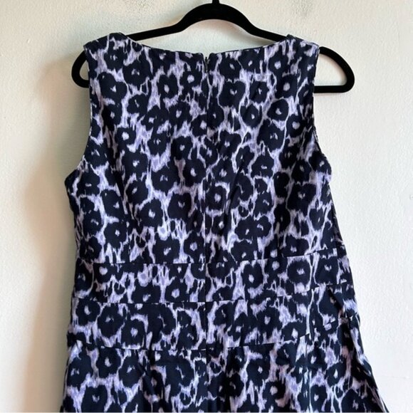Lafayette 148 Sz 14 Purple Leopard Print A Line Dress - Picture 7 of 10